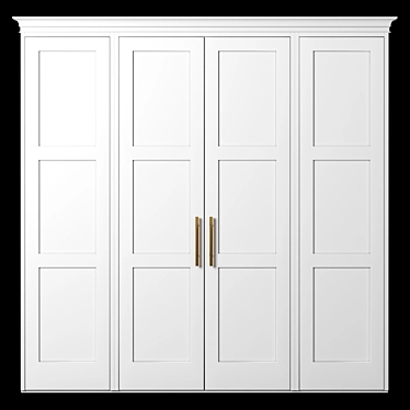 Modular High-Quality Wardrobe 3D model image 1 