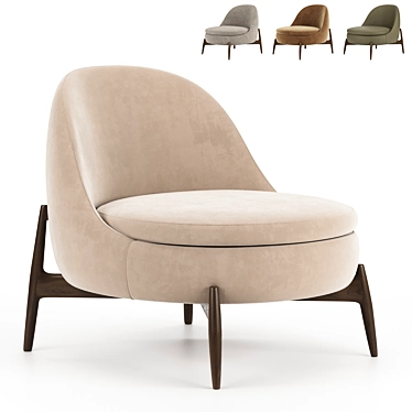 Modern Minotti Sendai Armchair 3D model image 1 