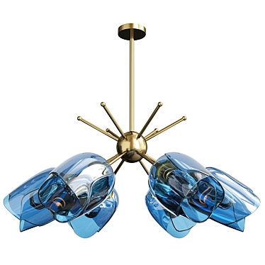 Ocean Crystal Chandelier Light Sea 3D model image 1 