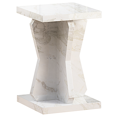 Elegant Noir Vasco Marble Table 3D model image 1 