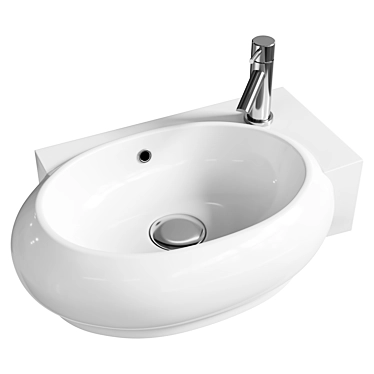 SantiLine 42 White Washbasin 3D model image 1 