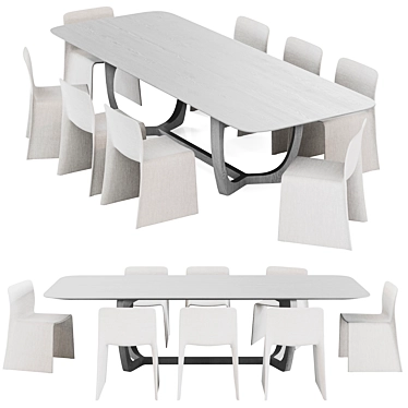 Lisson + Glove Dining Set 3D model image 1 