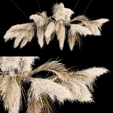 Elegant Ceiling Pampas Fixture 3D model image 1 
