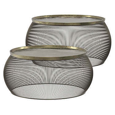 Modern Round Wire Coffee Table 3D model image 1 