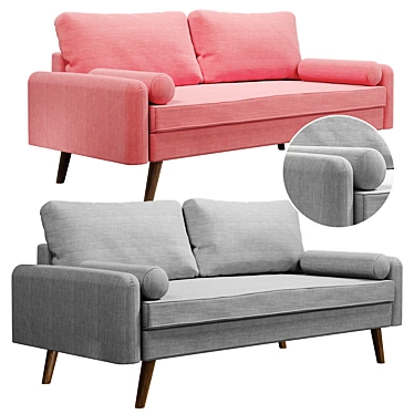 Gray Pink Camden Sofa USA 3D model image 1 