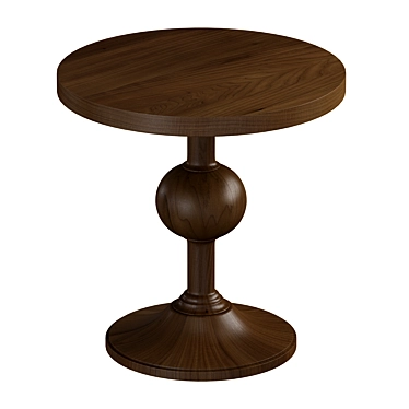 Zuri Coastal Grey Round Table 3D model image 1 