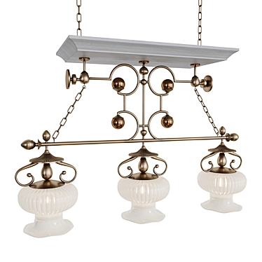 Elegant Provence Chandelier 950mm 3D model image 1 