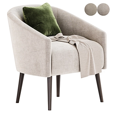 Curved Nest Armchair: Modern Comfort 3D model image 1 