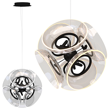 Spherical LED Pendant Light - Absalom 3D model image 1 