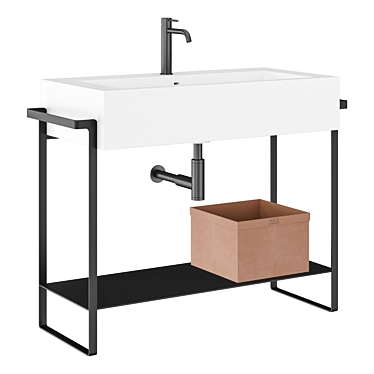 Alice Ceramica Kubo Console Sink 3D model image 1 