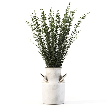 Lush Eucalyptus Bundle in Vase 3D model image 1 