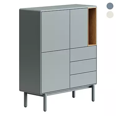 Teulat Corvo Auxiliar Cabinet: Colorful Design 3D model image 1 