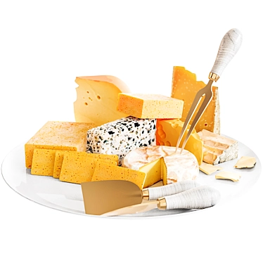 Cheese Plate 3D Models Bundle 3D model image 1 