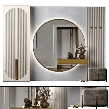 Modern Hallway Furniture Set 3D model image 1 