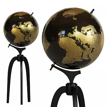 Vintage World Globe on Stand

(Russian translation if needed: Винтажный мирный глобус на подставке 3D model image 1 