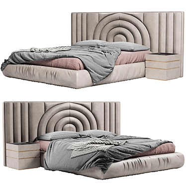 Mirella 2015 Luxury Bed Dimensions 3D model image 1 