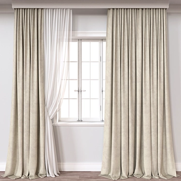 High-Quality Curtain Model for Renderings 3D model image 1 