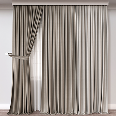 Modern Curtain Design 3D Model 3D model image 1 