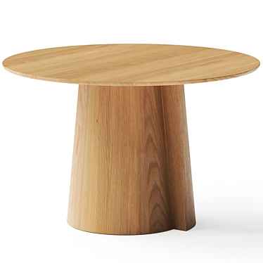 Modern Round Dining Table Rendered 3D model image 1 