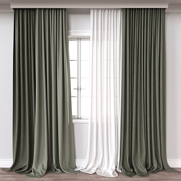 3D Curtain Model Render Export 3D model image 1 