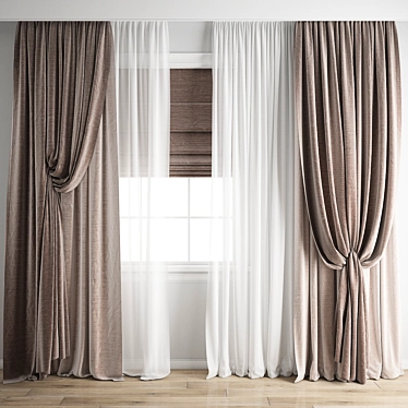 Polygonal Curtain Model Archive 3D model image 1 