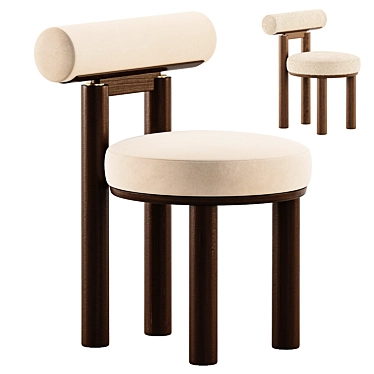 Modern Upholstered Dining Chair 3D model image 1 