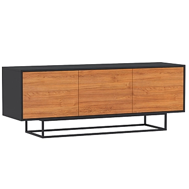 Midcentury modern sideboard walnut and black