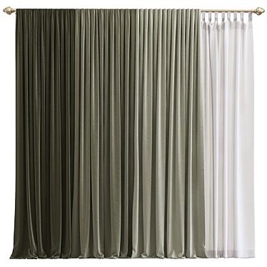 Refined Curtain No.184 3D model image 1 