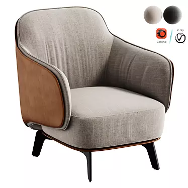 Modern Kaori Armchair Set Design 3D model image 1 