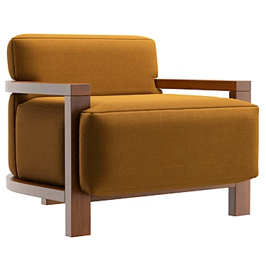 Modern UV-Textured Lounge Chair 3D model image 1 