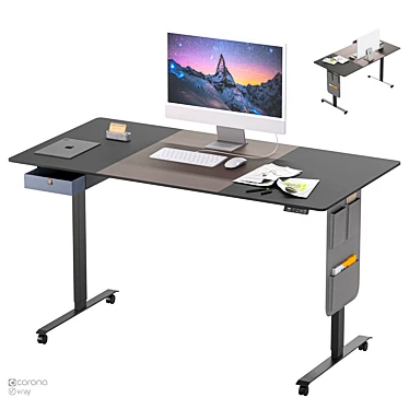 ErgoTech Standing Desk Solution 3D model image 1 