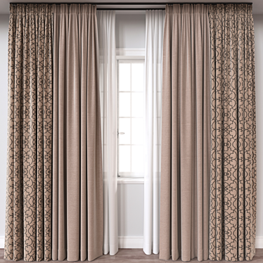 Versatile 3D Curtain Model 3D model image 1 