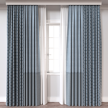 Dual-Render Curtain in FBX 3D model image 1 