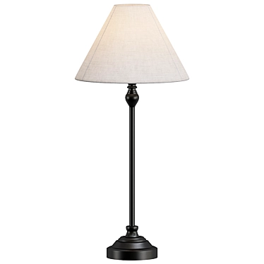 Dorma Bedford Black Table Lamp 3D model image 1 