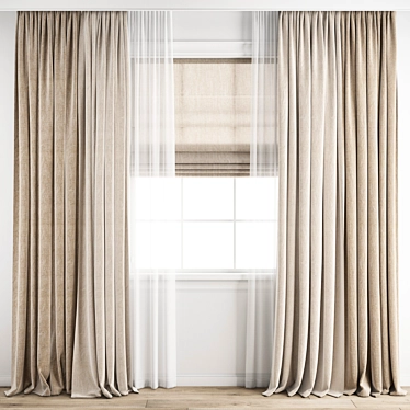 Polygonal Curtain Model Set 3D model image 1 