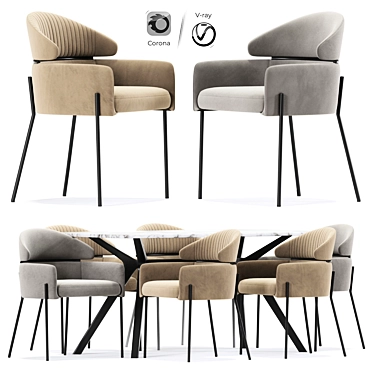 Versatile Armrest Coffee Table Solution 3D model image 1 