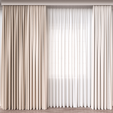  3D Curtain Model for Vray 3D model image 1 