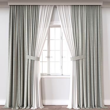 Modern 3D Curtain Modelет: vray, corona 3D model image 1 