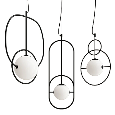 Modern Loop Pendant Lamp Collection 3D model image 1 