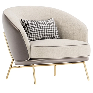 Modern Blue Armchair Furniture 3D model image 1 