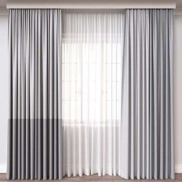 Modern Curtain 3D Models Bundle 3D model image 1 