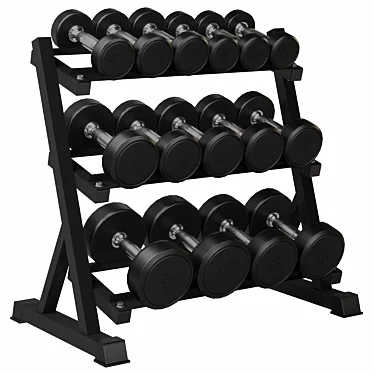 Versatile Dumbbell Rack Stand Organiser 3D model image 1 