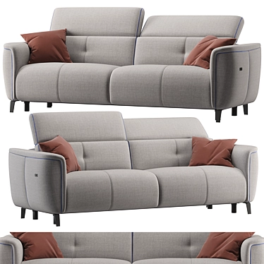 Modena 2014 Sofa: Elegant Comfort 3D model image 1 