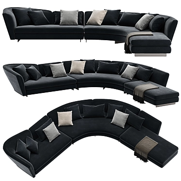 Modern Modular Seymour L Sofa 3D model image 1 