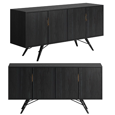 Minimalist Piper Sideboard: Modern Elegance 3D model image 1 