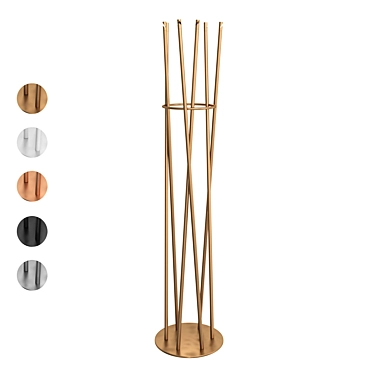 Elegant Metal Coat Stand Hula 3D model image 1 