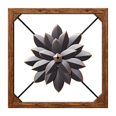 Metallic Flower Wall Decor 3D model image 1 