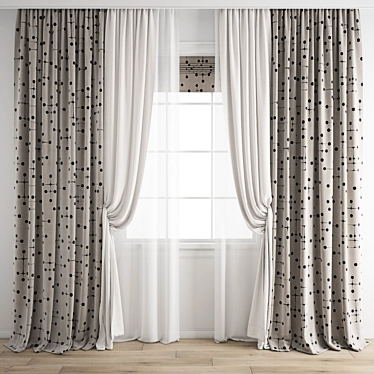 Polygonal Curtain Model Set 3D model image 1 