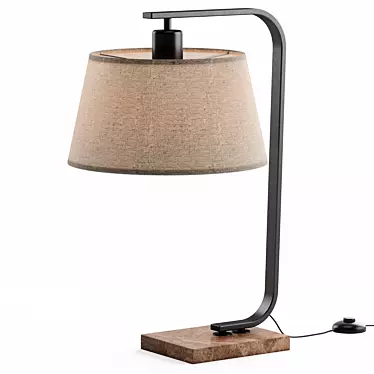 Sophisticated Bernard Metal Table Lamp 3D model image 1 