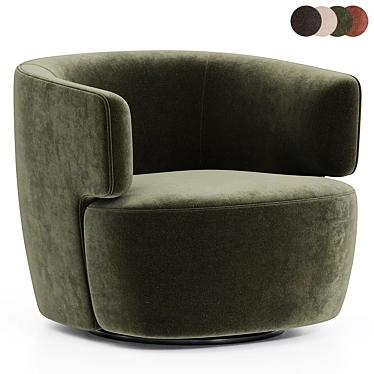 Elain Molteni Armchair: Sleek and Versatile 3D model image 1 